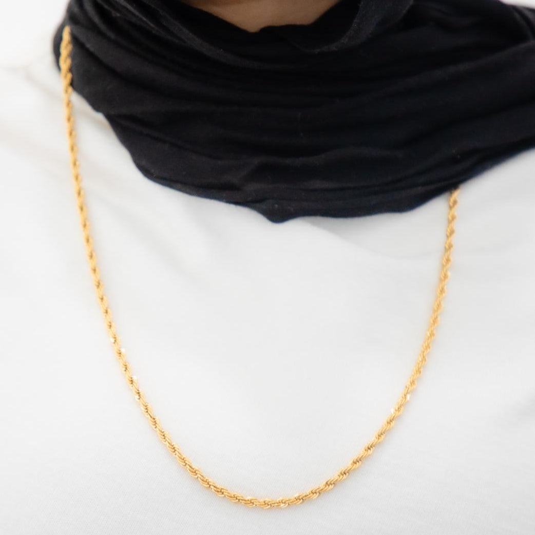 Thick Twisted Luv Necklace - Gold