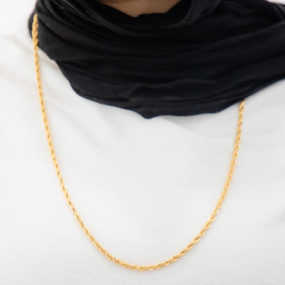 Thick Twisted Luv Necklace - Gold