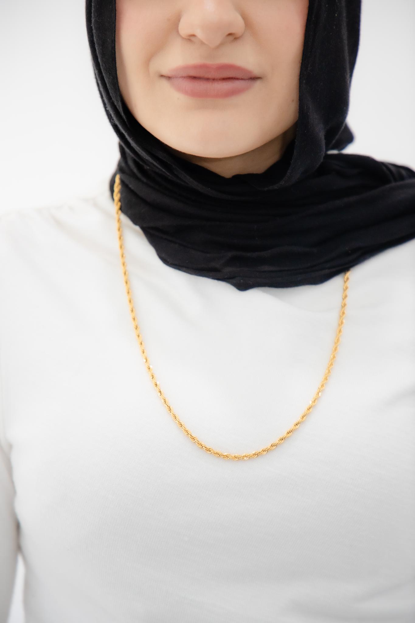 Thick Twisted Luv Necklace - Gold