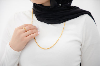 Thick Twisted Luv Necklace - Gold