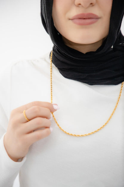 Thick Twisted Luv Necklace - Gold