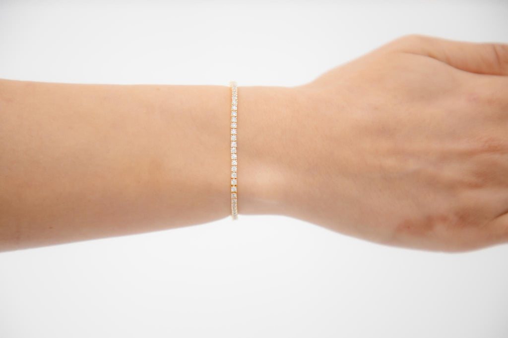 Rihanna Tennis Bracelet Gold- Thin