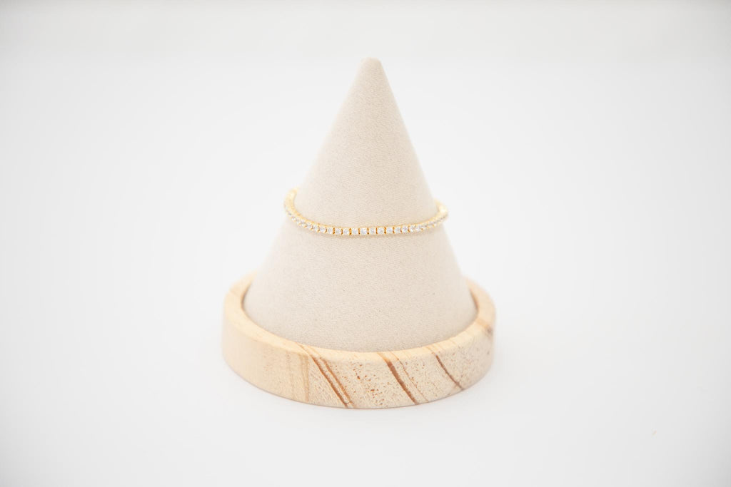 Rihanna Tennis Bracelet Gold- Thin