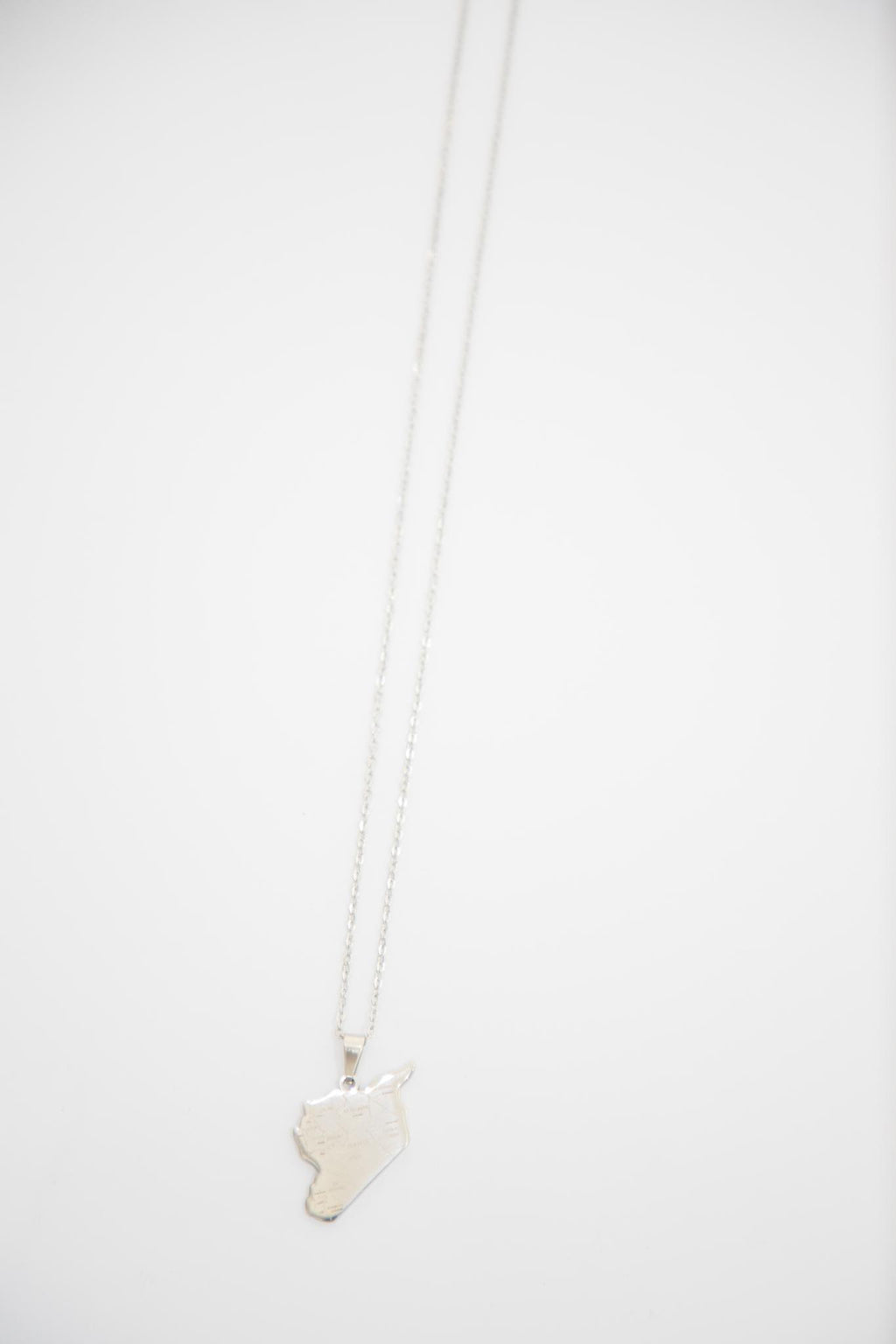 Map of Syria Necklace - Silver