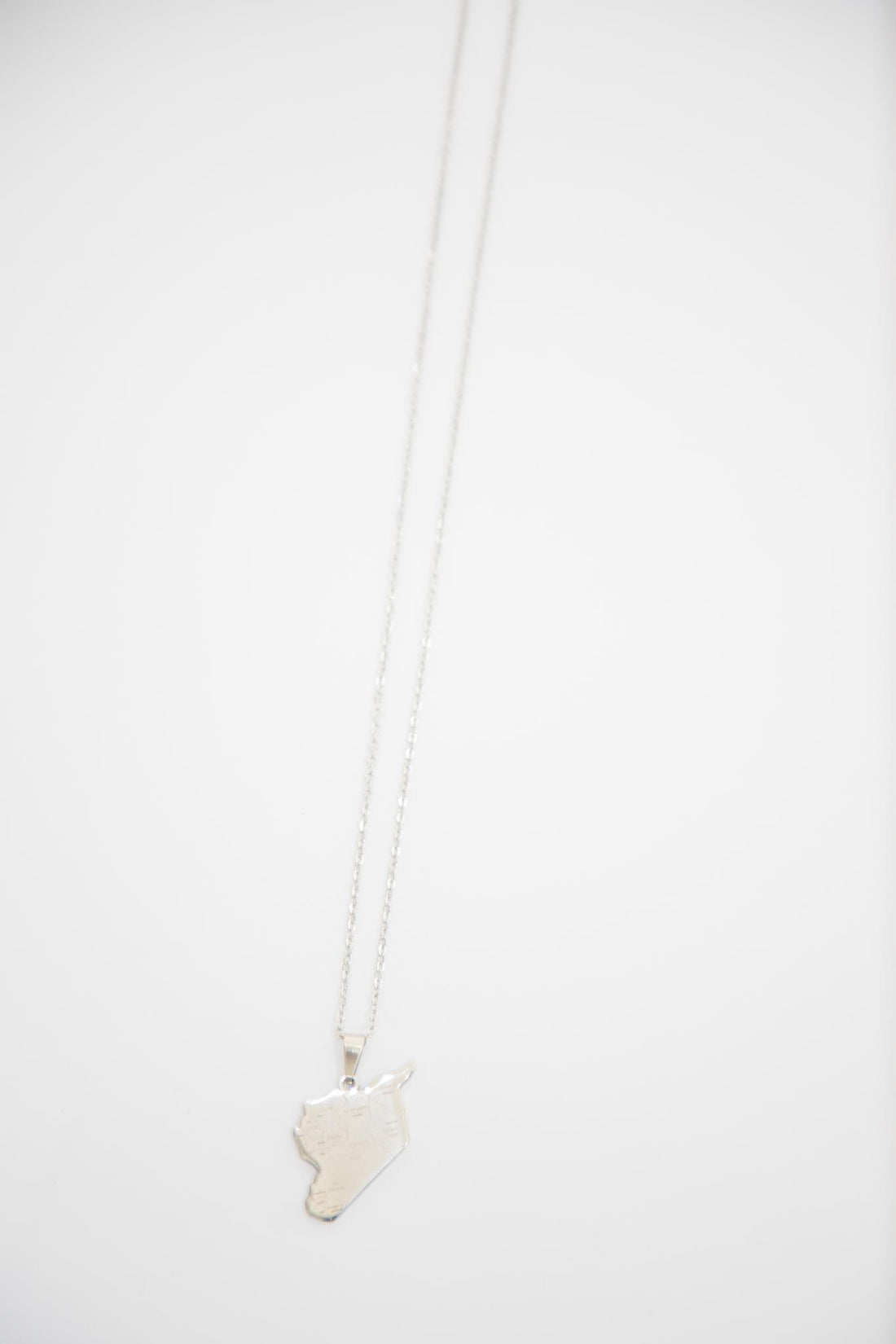 Map of Syria Necklace - Silver