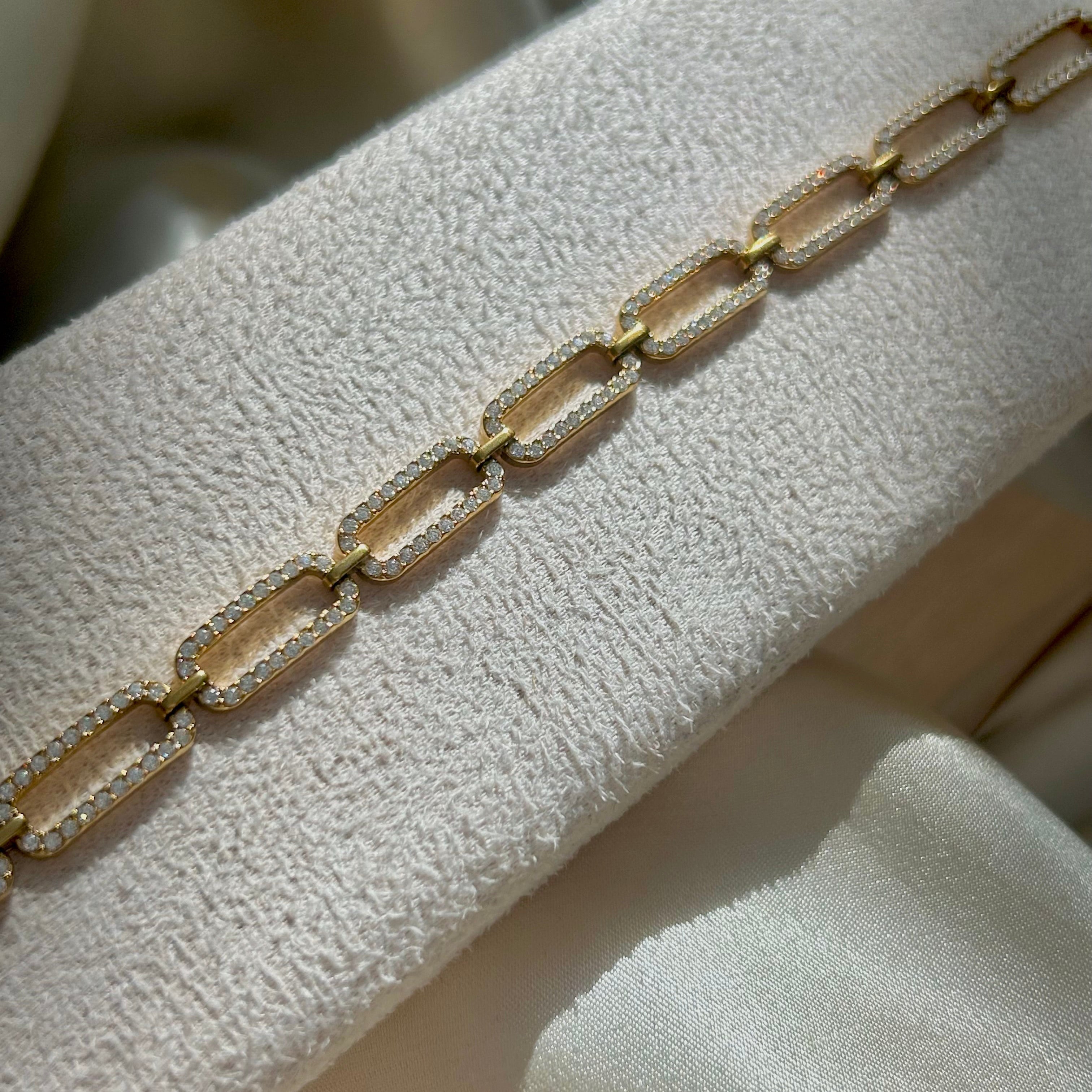 Iced Paper clip Bracelet￼