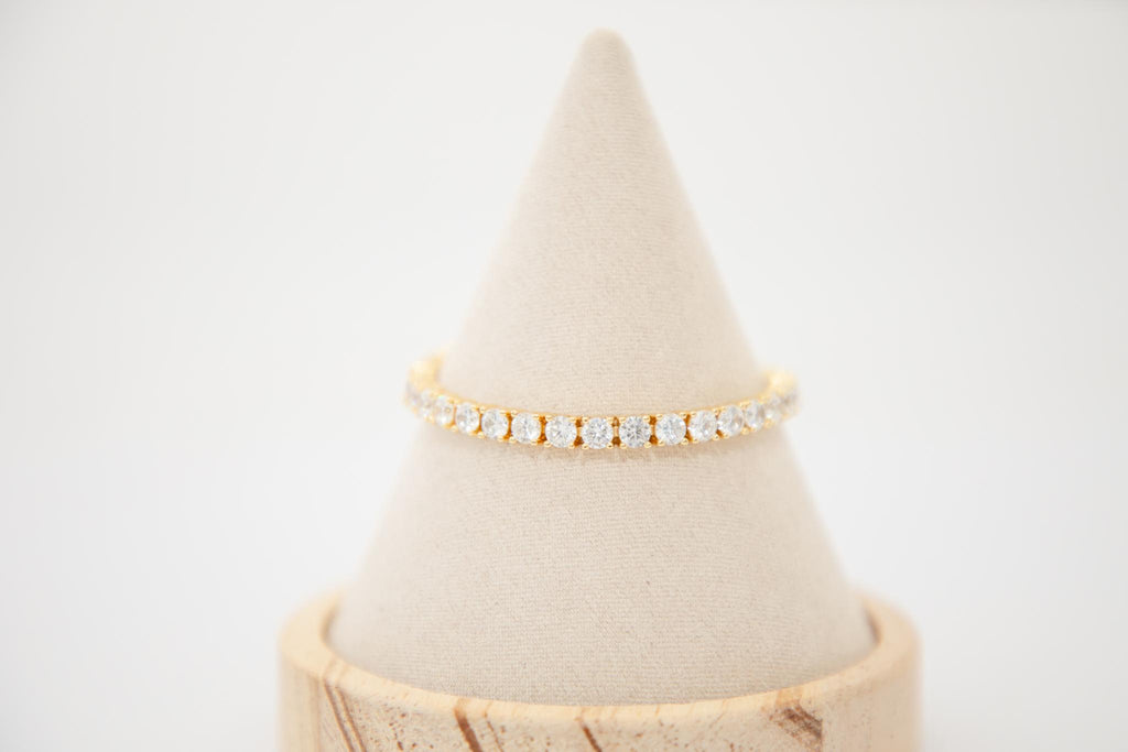 Thick Rihanna Tennis Bracelet - Gold