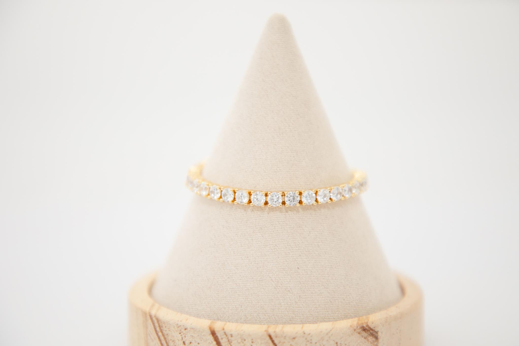 Thick Rihanna Tennis Bracelet - Gold