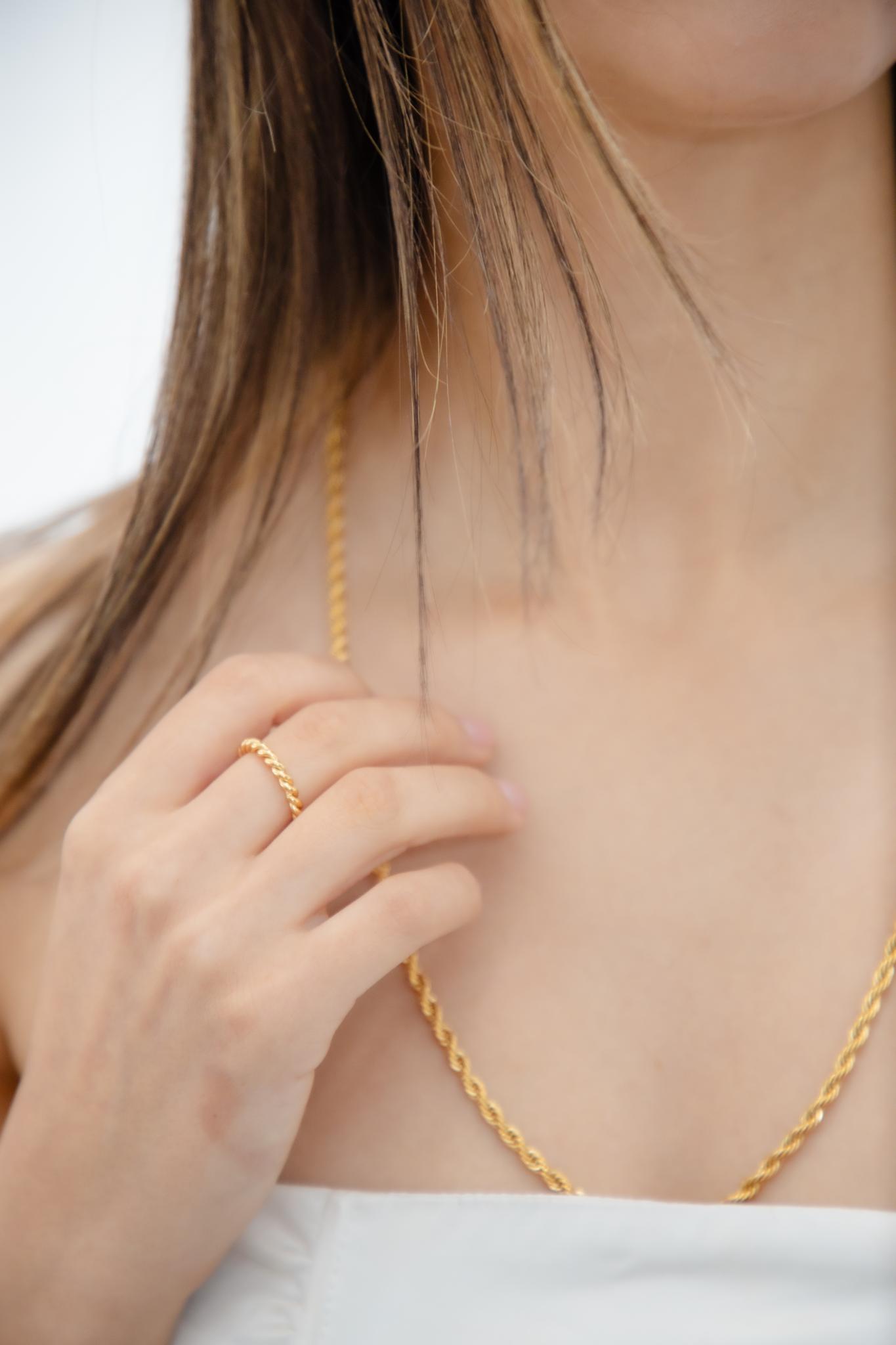 Thick Twisted Luv Necklace - Gold